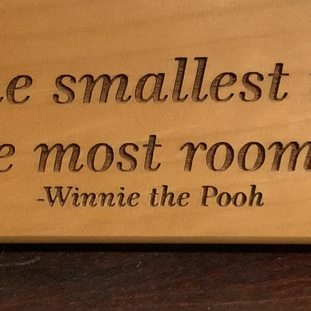 KATE POSH- Baby Picture Frame with Winnie The Pooh Quote